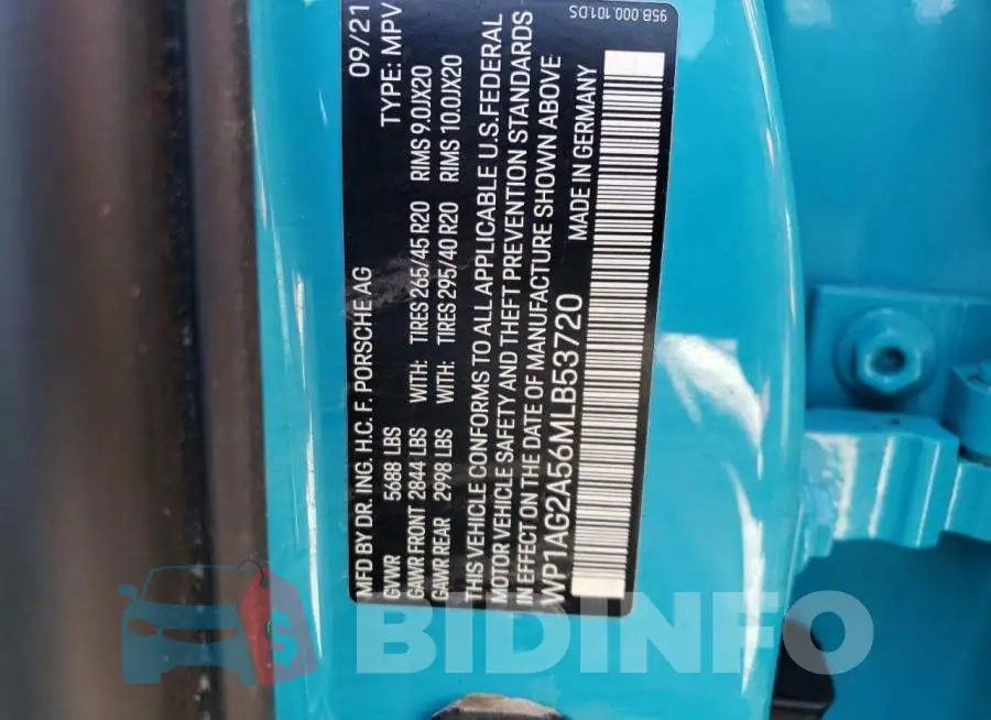 WP1AG2A56MLB53720 Photo# 10