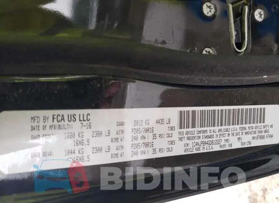 1C4NJPBA4GD812227 Photo# 13