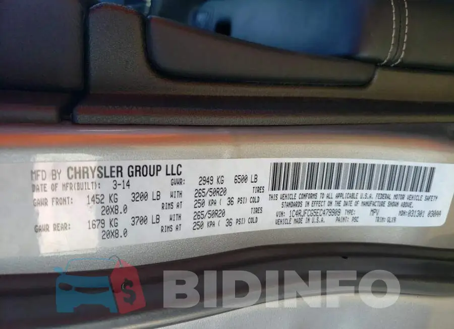 1C4RJFCG5EC479909 Photo# 10