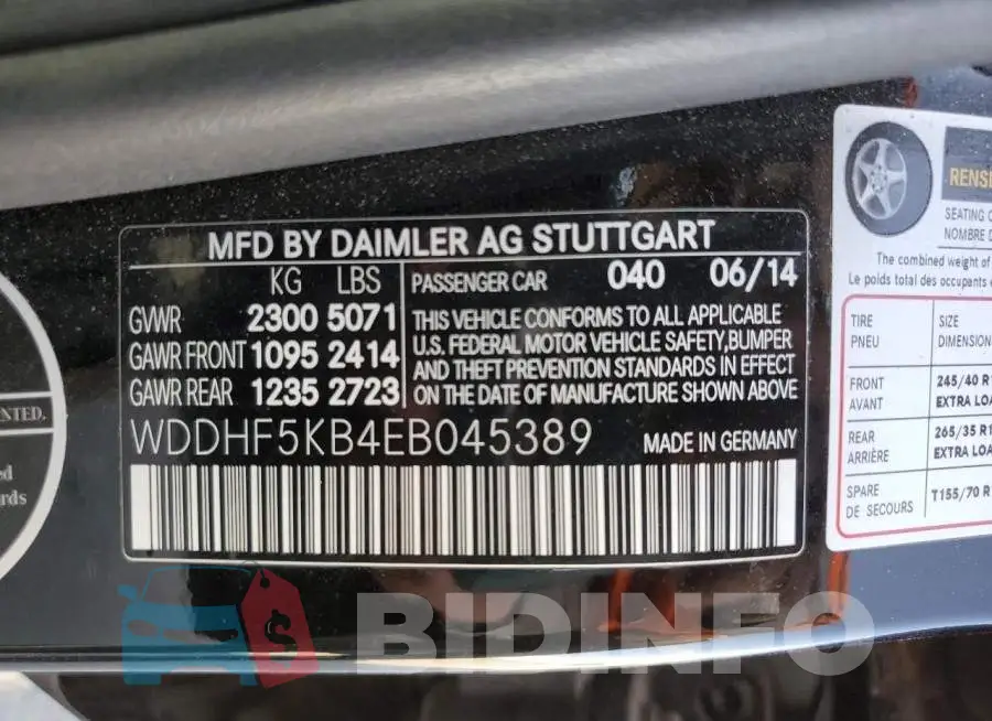 WDDHF5KB4EB045389 Photo# 10