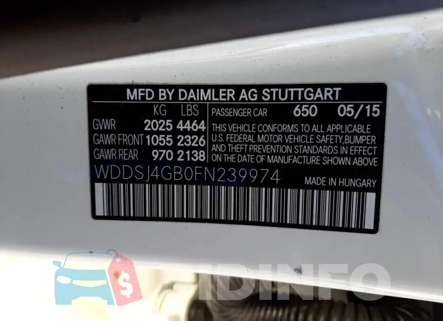 WDDSJ4GB0FN239974 Photo# 10