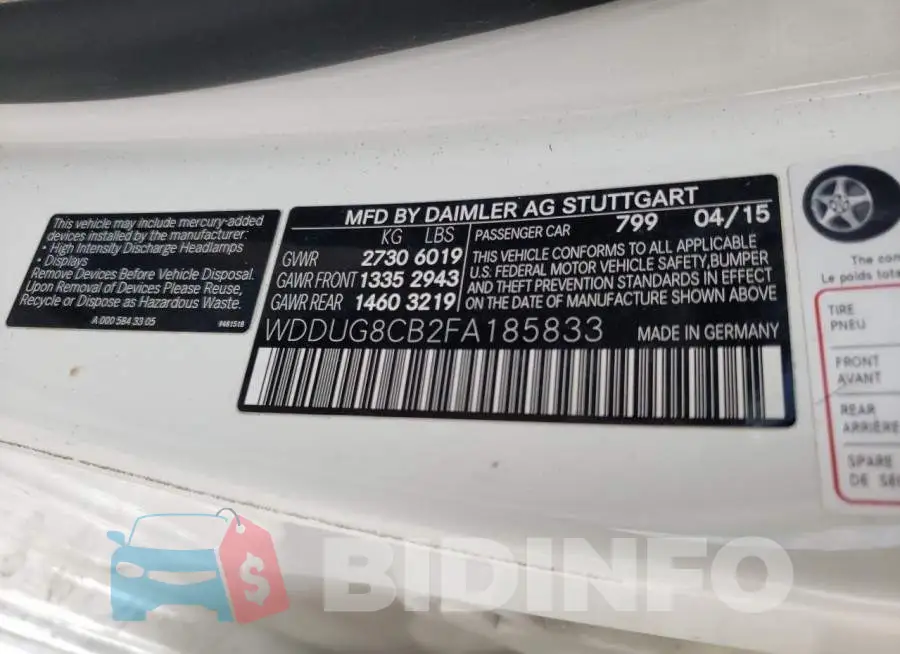 WDDUG8CB2FA185833 Photo# 10