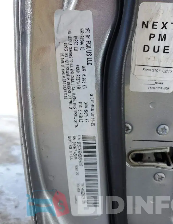 1C3CDFBB0GD605727 Photo# 10