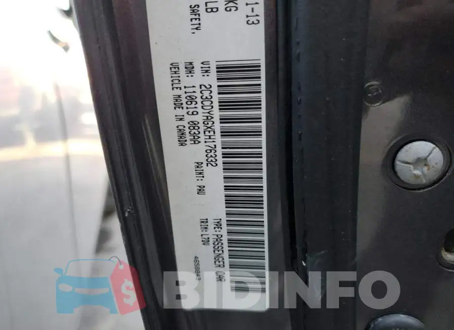 2C3CDYAGXEH176332 Photo# 10