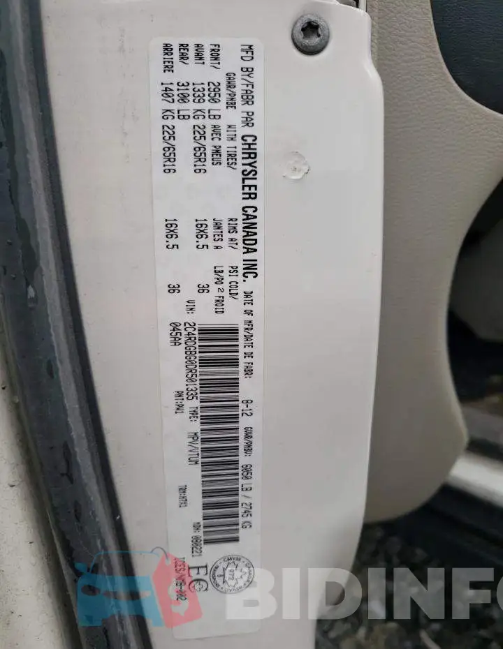 2C4RDGBG0DR501335 Photo# 10