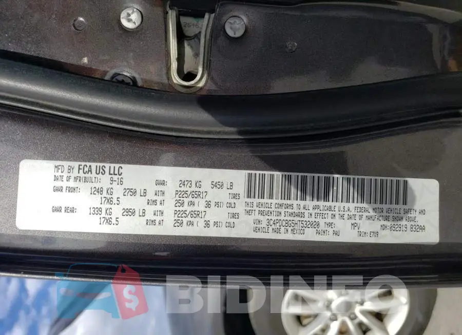 3C4PDCBG5HT532020 Photo# 14