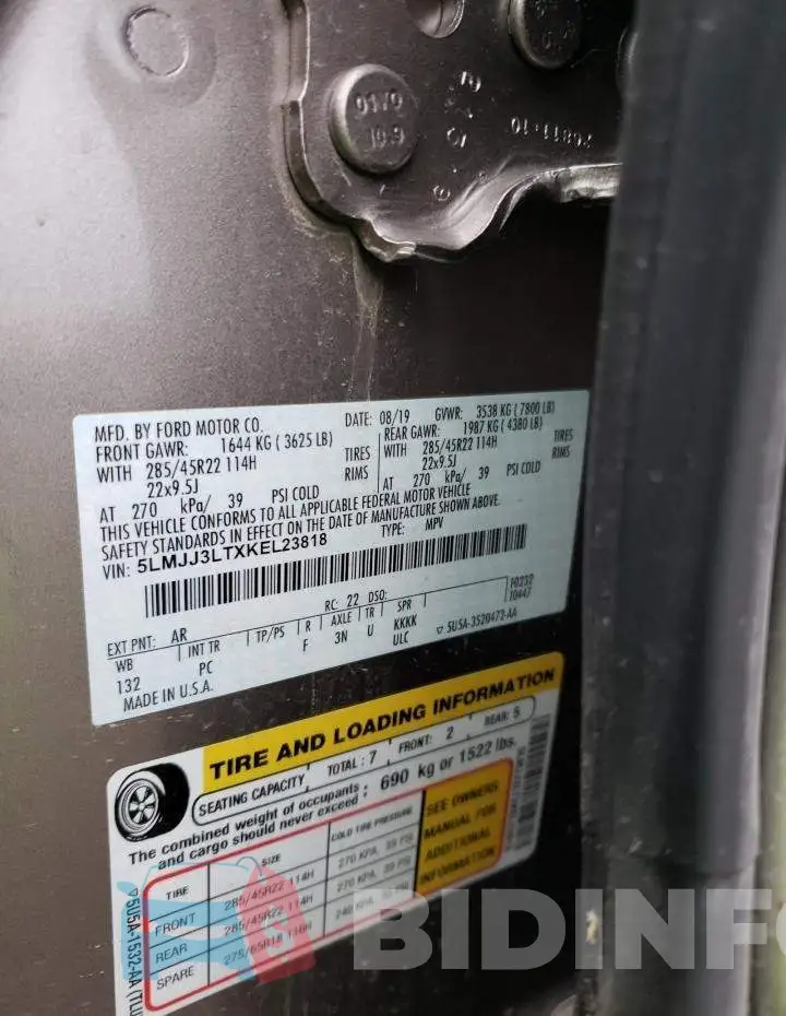 5LMJJ3LTXKEL23818 Photo# 13