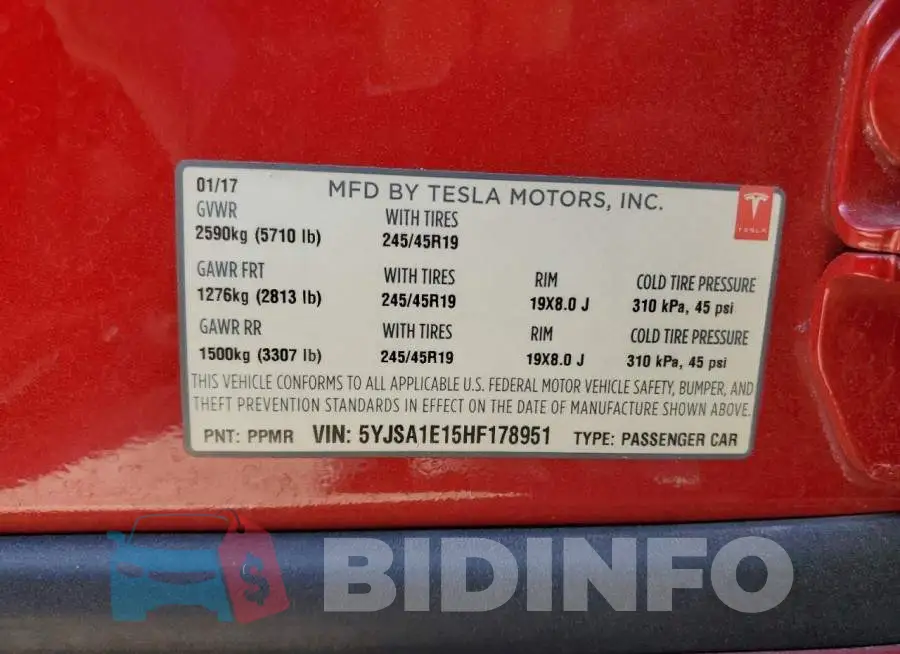 5YJSA1E15HF178951 Photo# 12