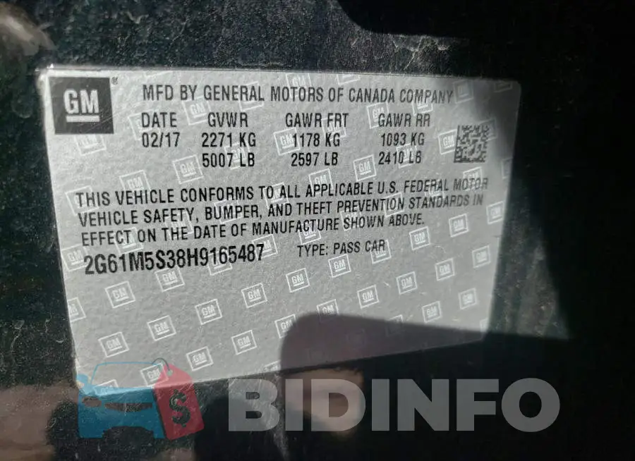 2G61M5S38H9165487 Photo# 10