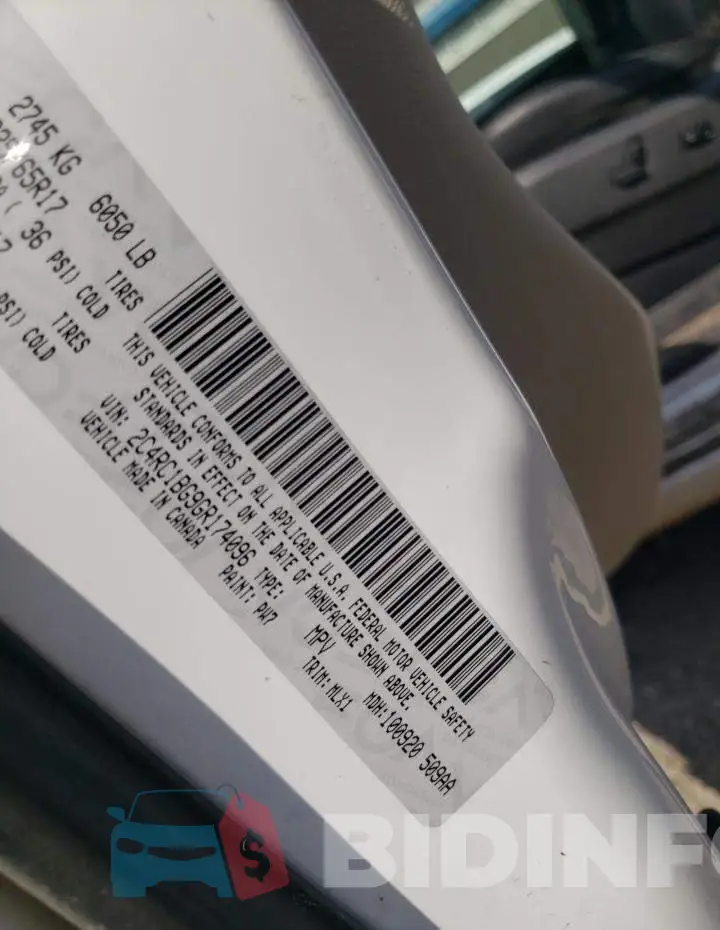 2C4RC1BG9GR174096 Photo# 10