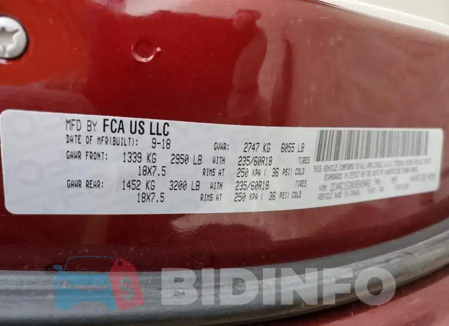 2C4RC1EGXKR549403 Photo# 13