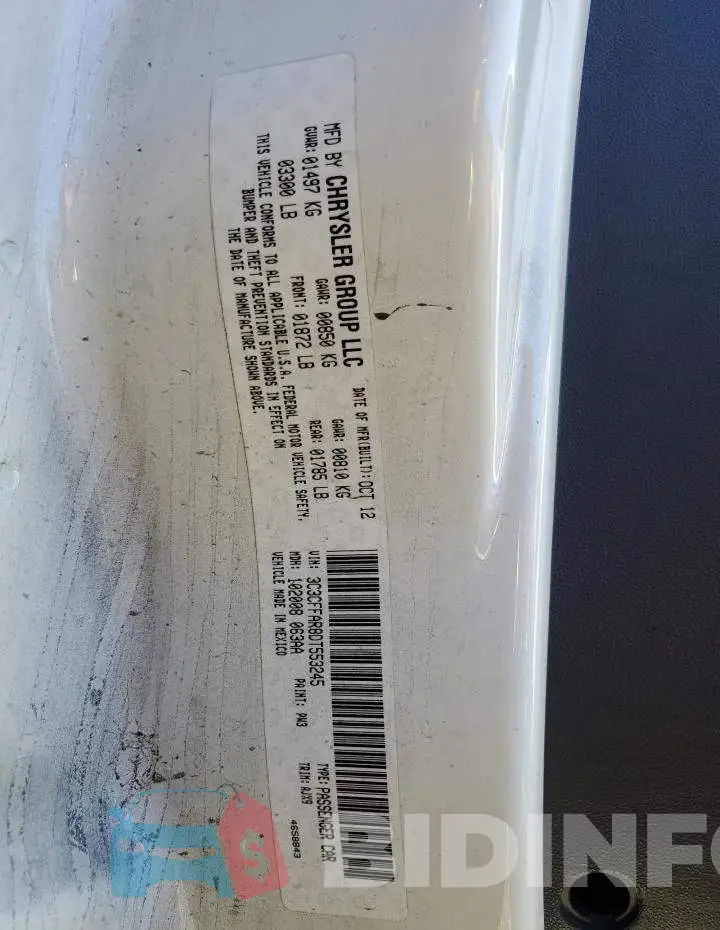 3C3CFFAR8DT553245 Photo# 12