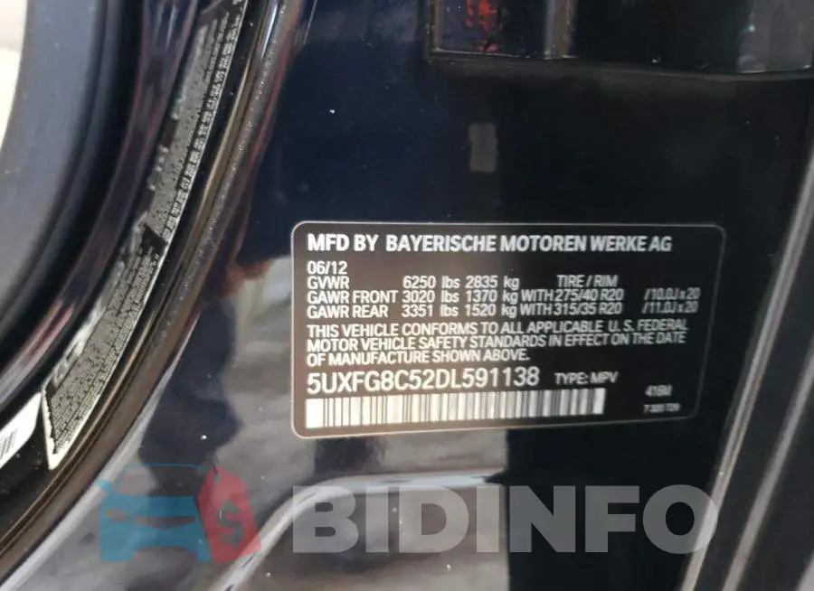 5UXFG8C52DL591138 Photo# 13