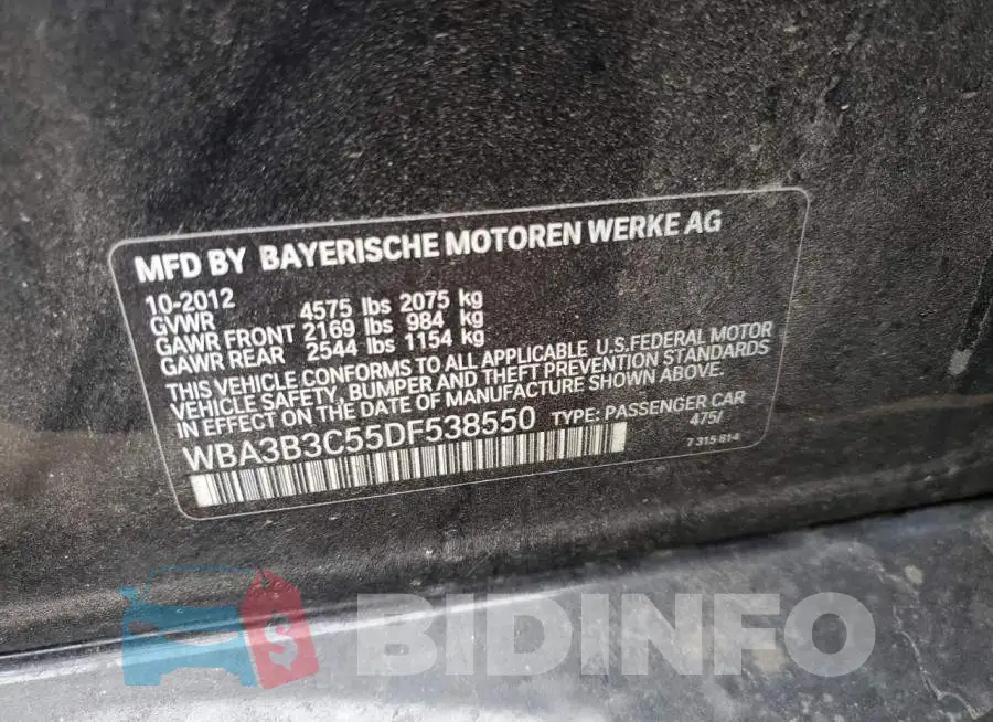 WBA3B3C55DF538550 Photo# 10