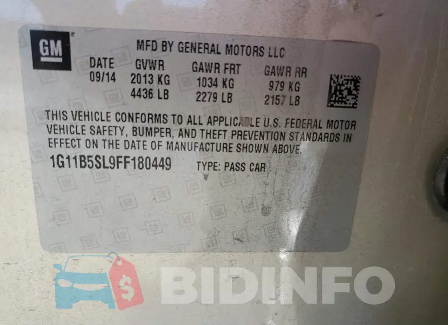 1G11B5SL9FF180449 Photo# 10