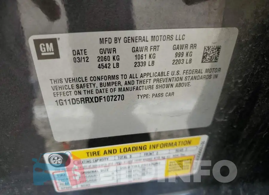 1G11D5RRXDF107270 Photo# 10