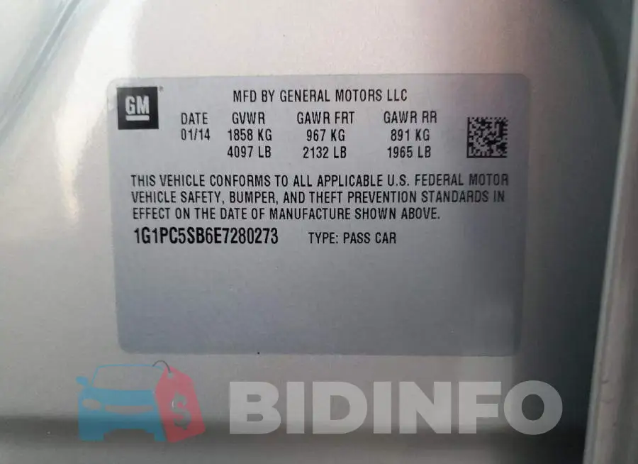 1G1PC5SB6E7280273 Photo# 13
