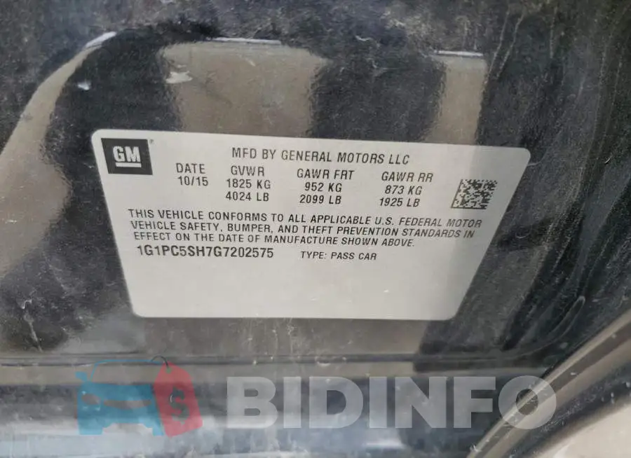 1G1PC5SH7G7202575 Photo# 12