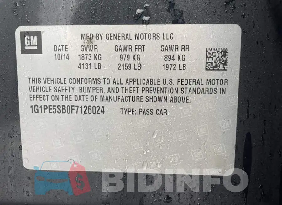1G1PE5SB0F7126024 Photo# 10
