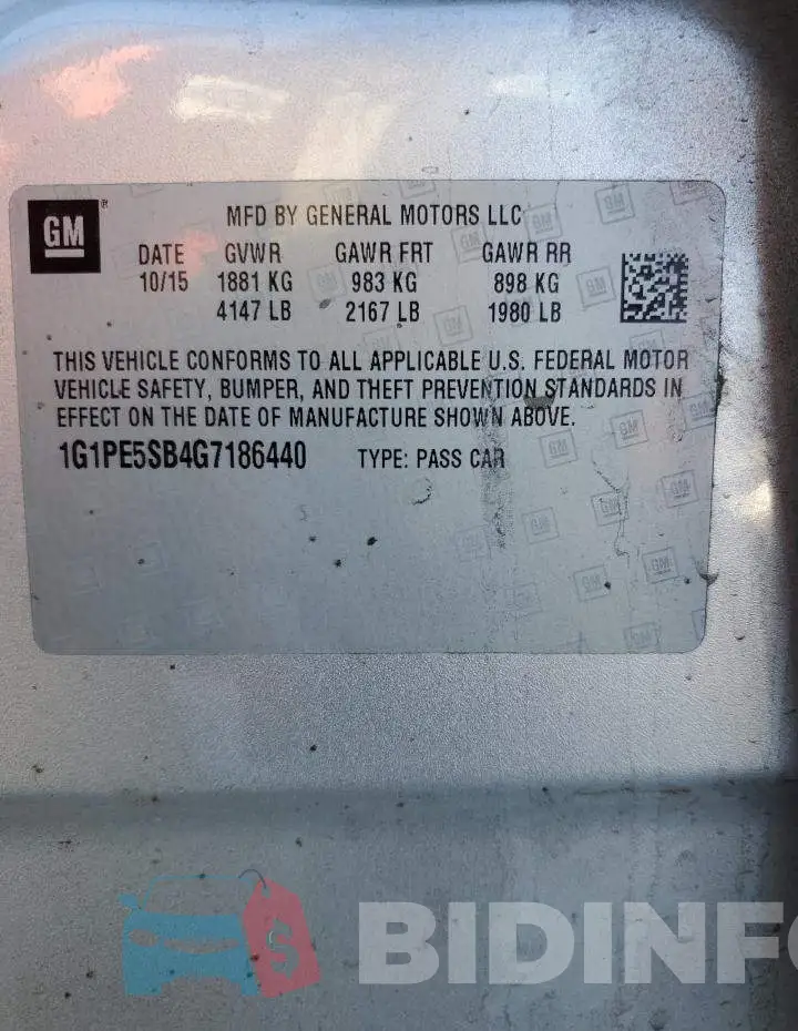 1G1PE5SB4G7186440 Photo# 12