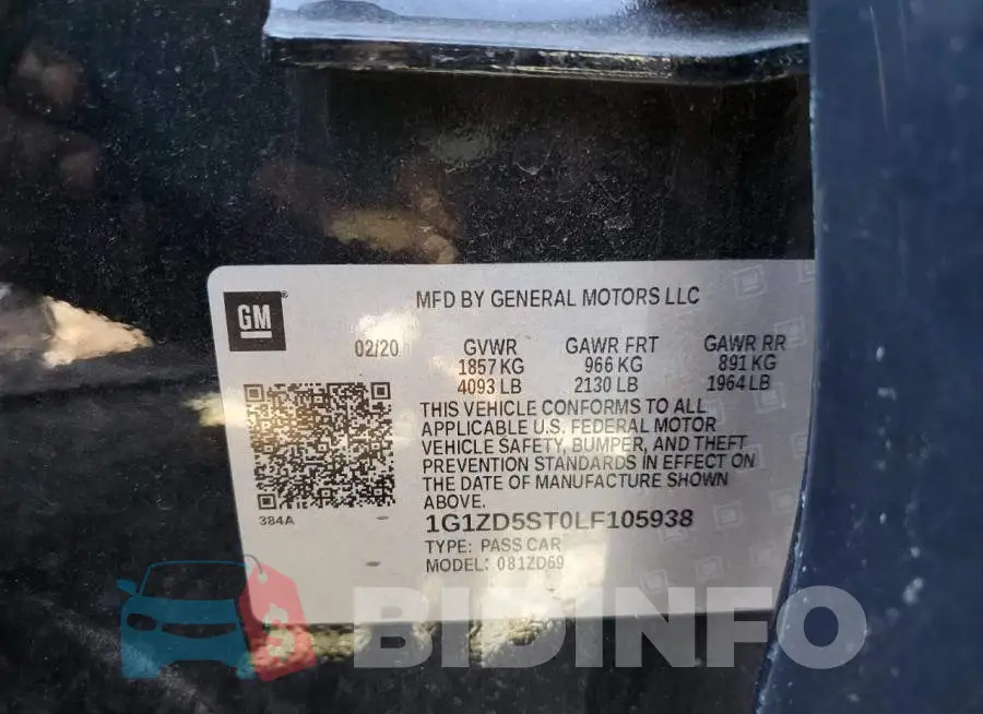1G1ZD5ST0LF105938 Photo# 10