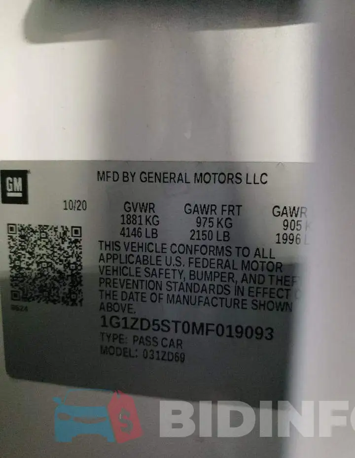 1G1ZD5ST0MF019093 Photo# 12