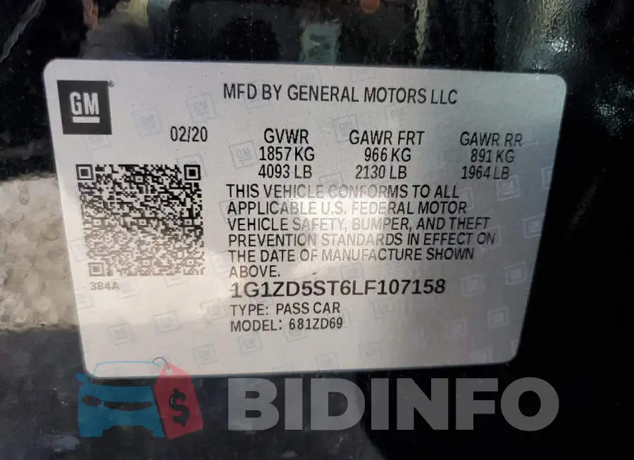 1G1ZD5ST6LF107158 Photo# 12