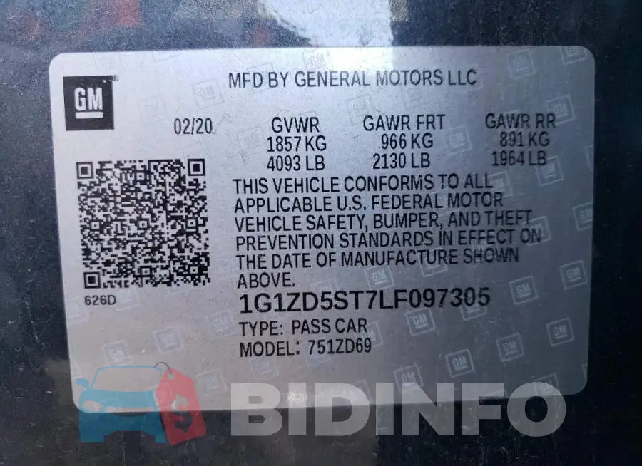 1G1ZD5ST7LF097305 Photo# 12