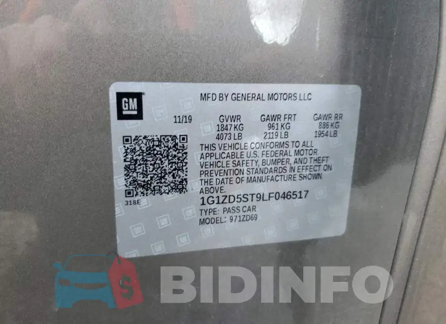 1G1ZD5ST9LF046517 Photo# 12