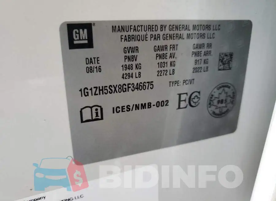1G1ZH5SX8GF346675 Photo# 10
