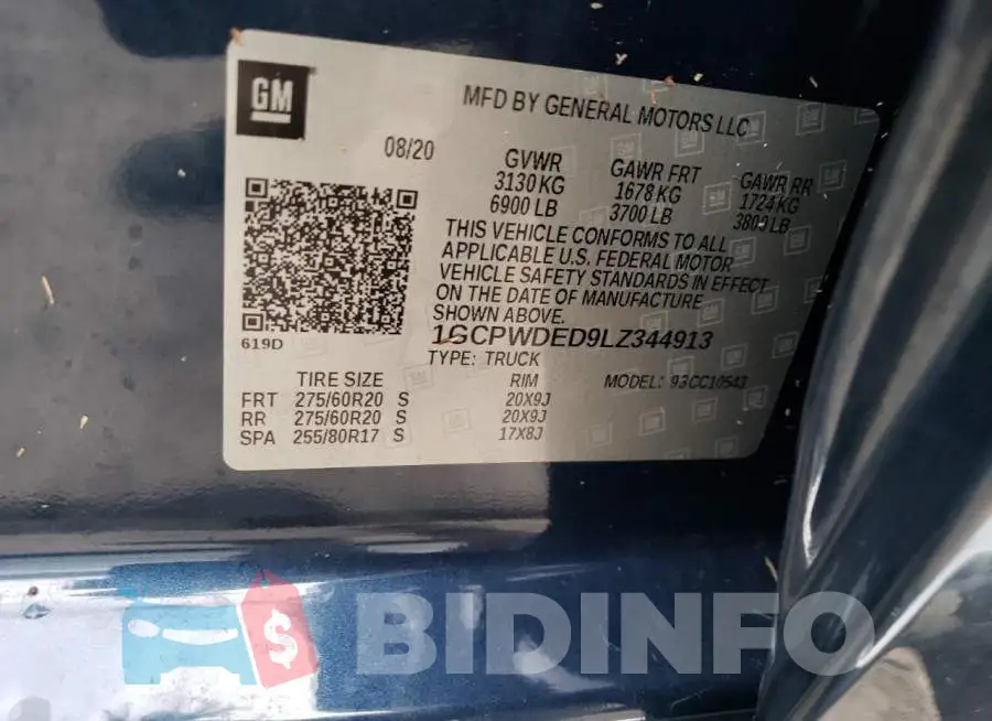 1GCPWDED9LZ344913 Photo# 10