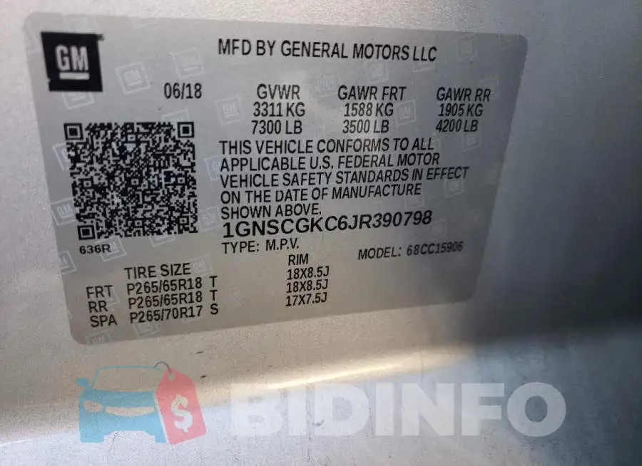 1GNSCGKC6JR390798 Photo# 10