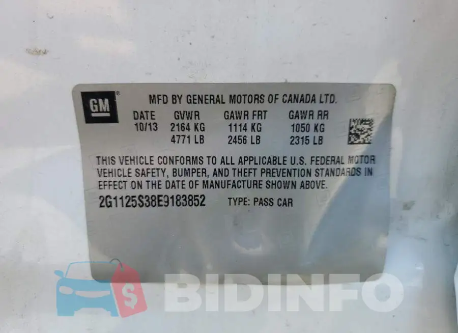 2G1125S38E9183852 Photo# 10