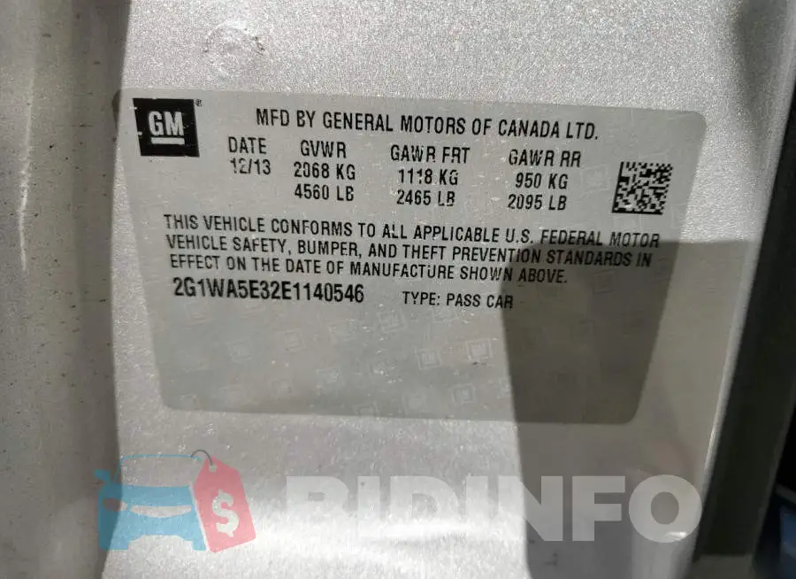 2G1WA5E32E1140546 Photo# 12