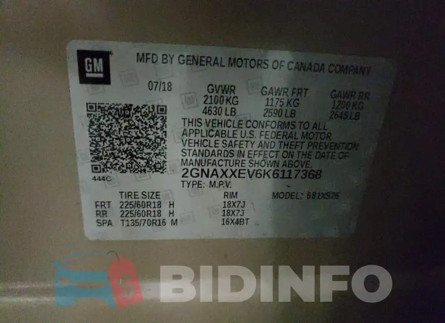 2GNAXXEV6K6117368 Photo# 13