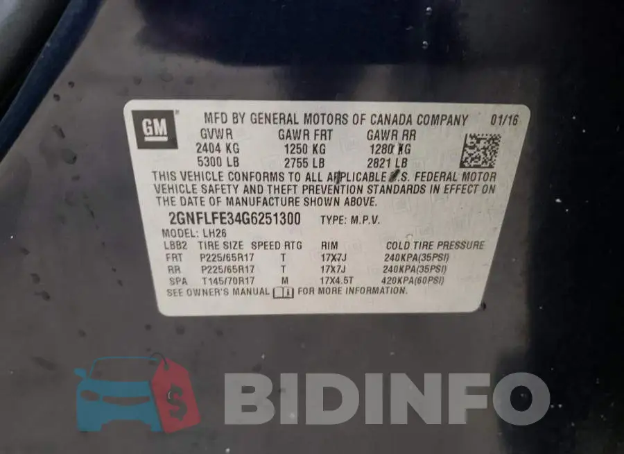 2GNFLFE34G6251300 Photo# 12