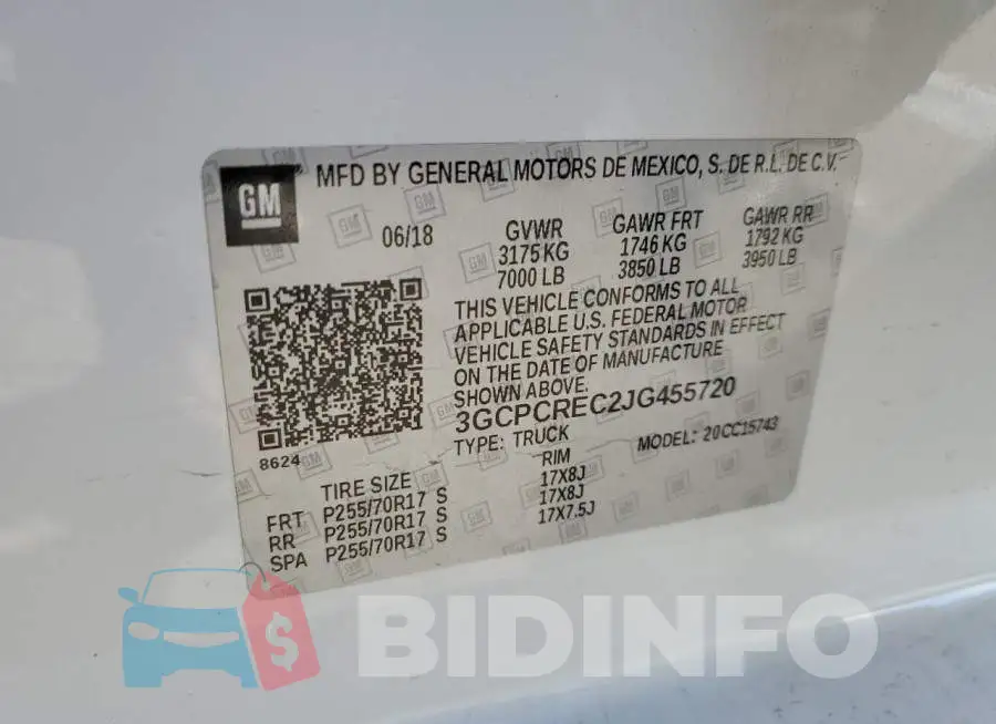 3GCPCREC2JG455720 Photo# 10