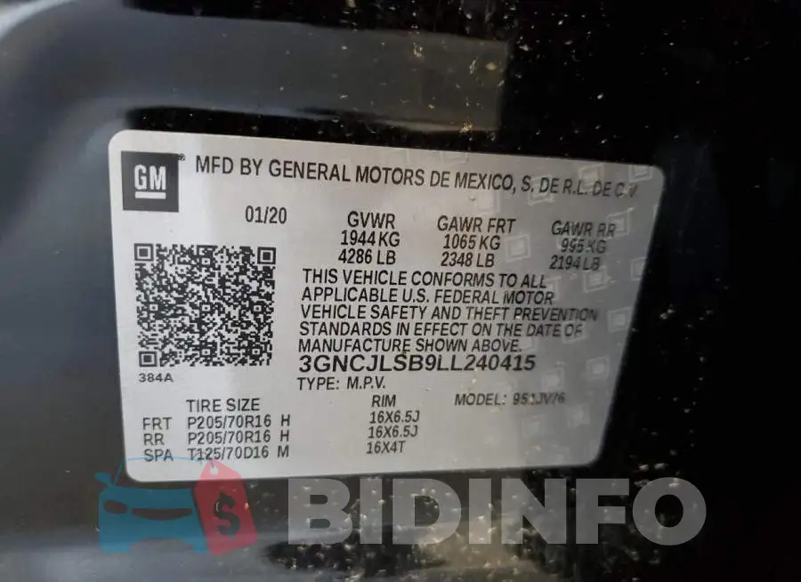 3GNCJLSB9LL240415 Photo# 10
