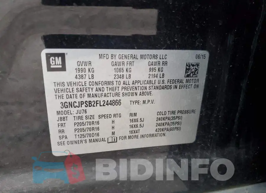 3GNCJPSB2FL244866 Photo# 10