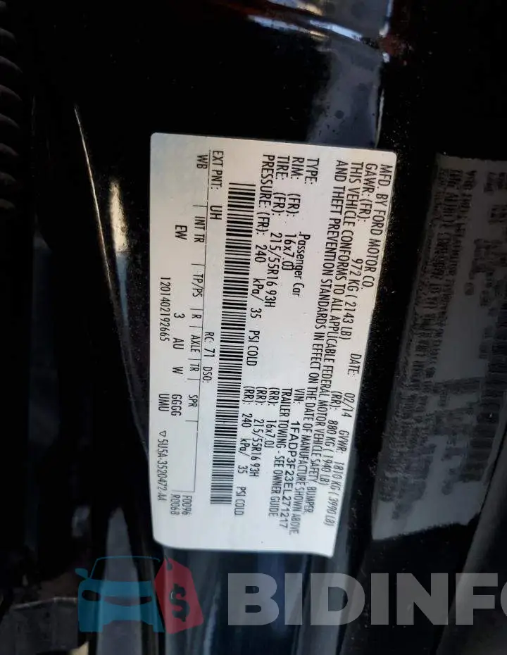 1FADP3F23EL271217 Photo# 10