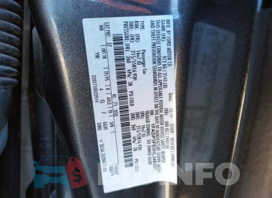 1FADP3FE0HL348351 Photo# 10