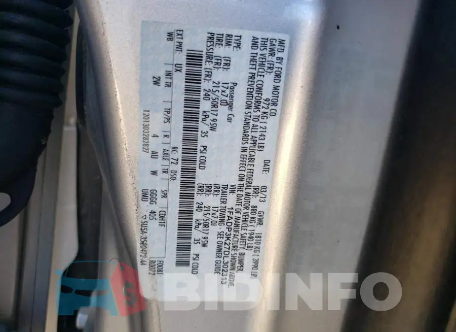 1FADP3K27DL302313 Photo# 10