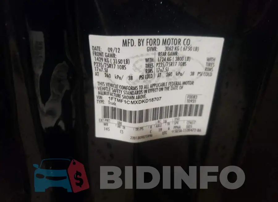 1FTMF1CMXDKD18707 Photo# 12