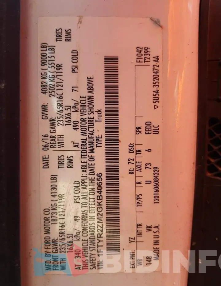 1FTYR2ZM2GKB40656 Photo# 10