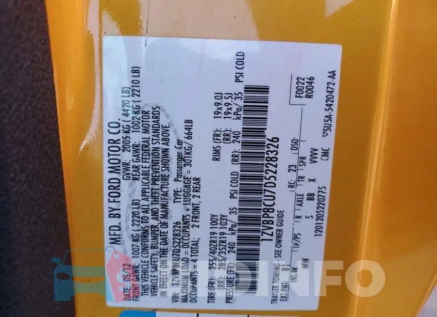 1ZVBP8CU7D5228326 Photo# 10