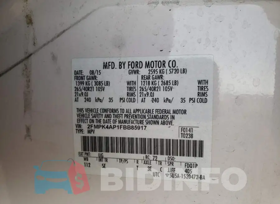2FMPK4AP1FBB85917 Photo# 12