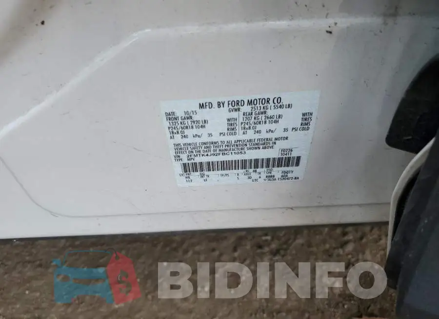 2FMTK4J92FBC11053 Photo# 13