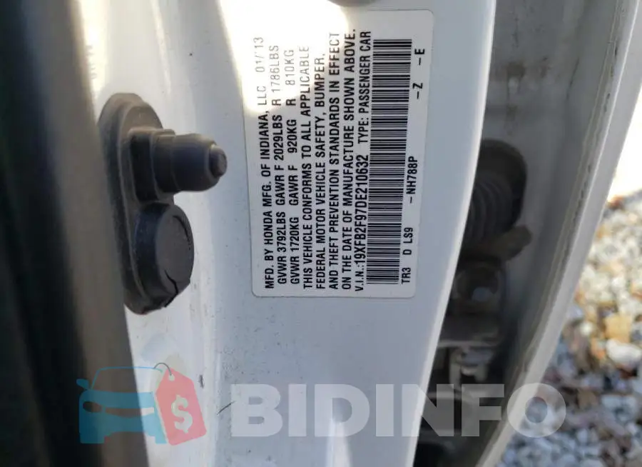 19XFB2F97DE210632 Photo# 10