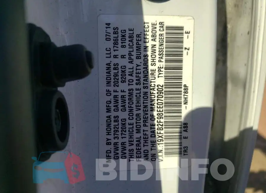 19XFB2F98EE070902 Photo# 10