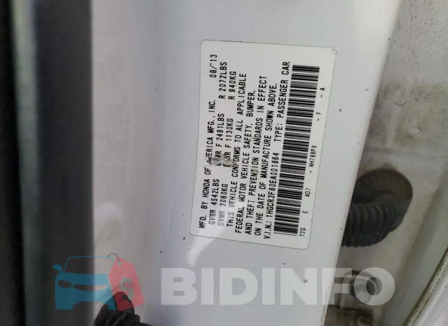 1HGCR3F80EA001864 Photo# 13